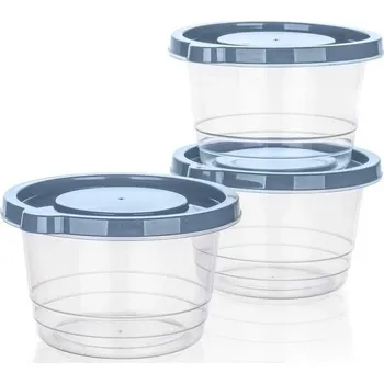 Dóza na potraviny Sada plastových kulatých dóz LOREN 1230 ml