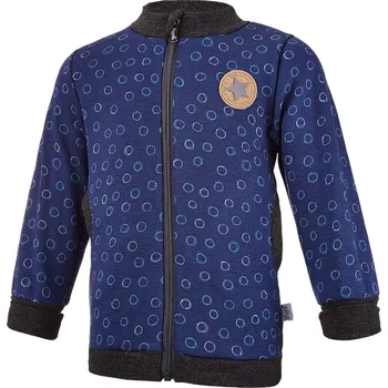 Little Angel Mikina hřejivá rozepínací - modrá Velikost oblečení: 80