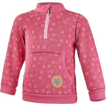 Little Angel Mikina hřejivá kapsa - růžová Velikost oblečení: 104
