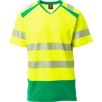 pracovní tričko Reflexní pracovní tričko Payper WAY Barva: Žlutá Fluo/ Zelená, Velikost: 4XL