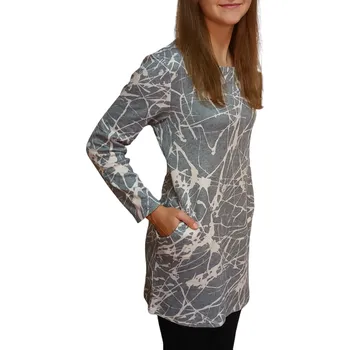 Dámská tunika Tunika Sofistik šedo-růžová s kapsami velikosti Sofistik: 52