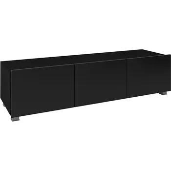 Televizní stolek CALABRINI c | TV stolek | 150 cm | černá lesk | lze i zavěsit