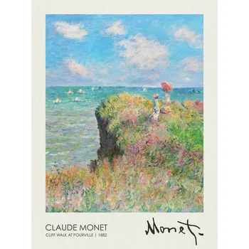 Plakát Plakát, Obraz - Cliff Walk at Pourville (1882), Claude Monet