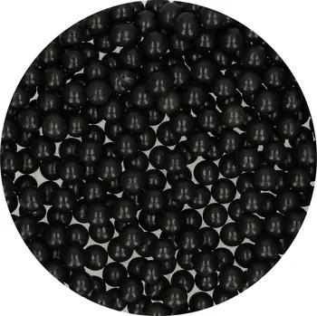Jedlá dekorace na dort Černé lesklé větší perle FunCakes