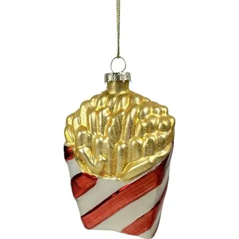 Vánoční ozdoba OZDOBA VÁNOČNÍ HRANOLKY 7X4X11,5CM SKLO