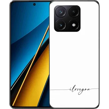 Pouzdro na mobilní telefon Gelový kryt mmCase na Xiaomi Poco X6 Pro 5G - I love you bílé pozadí