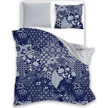 Povlečení Bavlněné povlečení Elegant 017 220x200 modré
