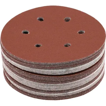 Brusný papír Papír brusný 150mm P120 s 6 otvory - suchý zip - 50ks YATO