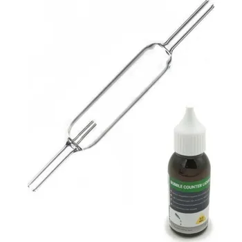 Akvaristika Skleněný počítadlo bublin + speciální kapalina