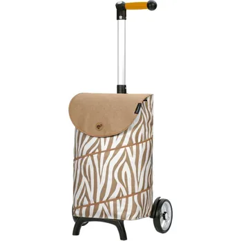 Nákupní taška Nákupní taška na kolečkách Andersen Unus Shopper Fun Tyra zebra
