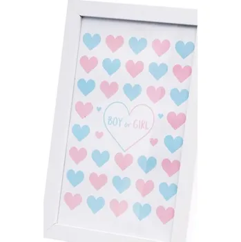 Party dekorace Chaks Kniha hostí Boy or Girl - Biely rám 20 x 30 cm