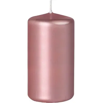 Svíčka Svíčka válec metal Rosegold 60x110mm