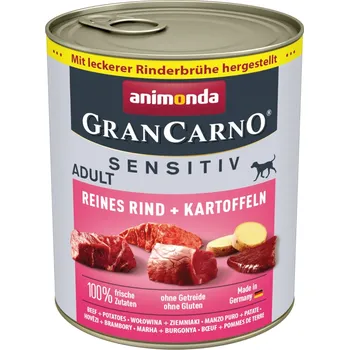 Krmivo pro psa 24x800g animonda GranCarno Adult Sensitive - čisté hovězí & brambory