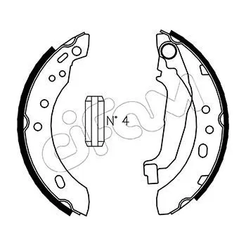 Brzdová čelist Sada brzdových čelistí CIFAM CIF153-284