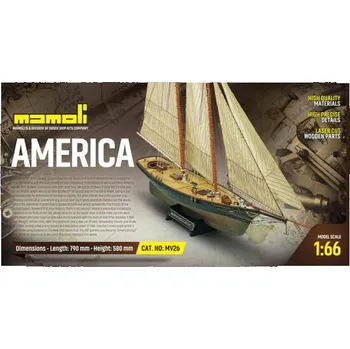 RC model letadla MAMOLI America 1851 1:66 kit