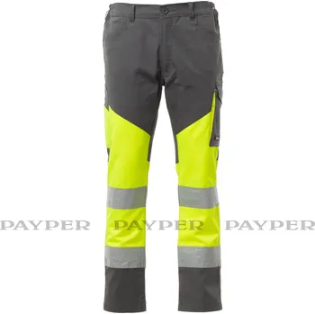 montérky Letní pracovní kalhoty Payper WORKING SUMMER Barva: Žlutá Fluo/ Kouřová, Velikost: XL