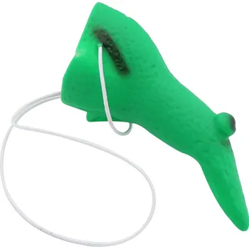 Karnevalový doplněk Čarodějnický nos - zelený s gumičkou