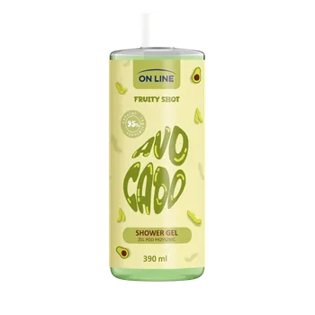 Koupelová kosmetika On Line Fruity Shot sprchový gel avocado, 390 ml