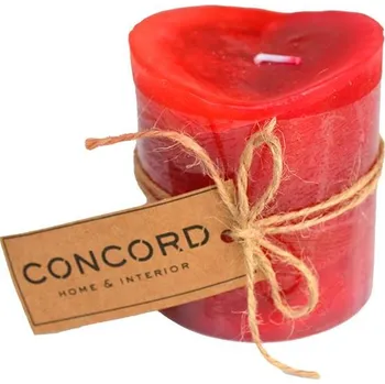 Svíčka Svíčka Concord, Vanja, 7 x 7 cm, červená