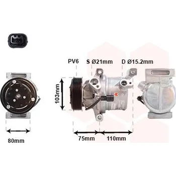 Kompresor klimatizace Kompresor, klimatizace VAN WEZEL 1501K702
