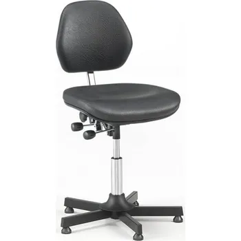 ESD Pracovní židle AUGUSTA, 475-600 mm, černý vinyl