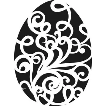 Šablona vajíčko, spirálky, 15 x 10 cm, plast