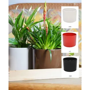 Hrnec Ceram hrnec DOMOLETTI WALEC STRUCTUR, O23 cm, mat. Černá