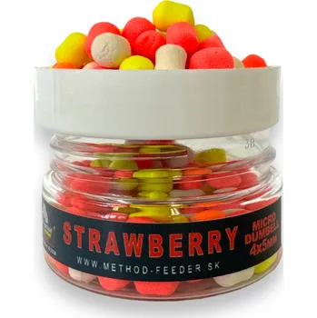 Nástraha Dumbell Micro Pop Up Method Feeder Fans 4x5 mm 50 ml Varianta: Dumbell Micro Pop Up Jahoda 4x5 mm 50 ml