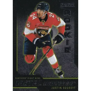 Karetní hra insert RC karta JUSTIN SOURDIF 23-24 Metal Universe 08-09 Rookie Retro číslo R-44