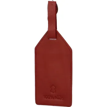 Kožená jmenovka na kufr červená - Katana Enisia červená