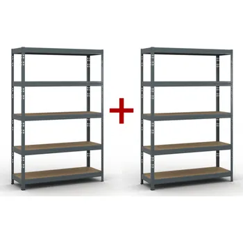 Dílenský regál Policový regál 1+1 ZDARMA, 1786x1200x400 mm, nosnost 280kg