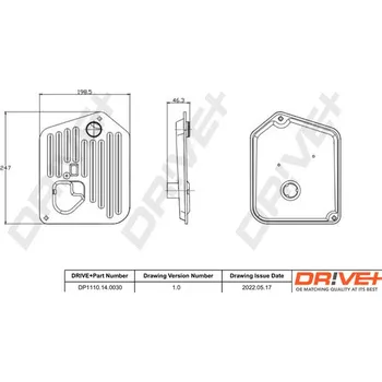 Hydraulický filtr Hydraulický filtr, automatická převodovka Dr!ve+ DP1110.14.0030