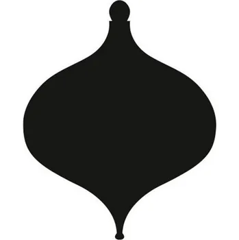 Vánoční dekorace Šablona Vánoční baňka, 15 x 10 cm, plast