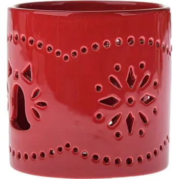 Svícen Keramický svícen červený