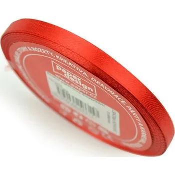 Stuha Stuha saténová 6 mm, červená, 32 m