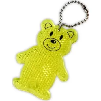 přívěšek reflexní odrazka medvídek žlutý