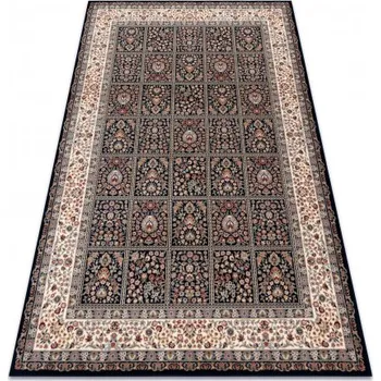 Koberec Eoshop Koberec Vlna NAIN Květiny, rám 1181/51011 tmavě modrá / béžový (Velikost: 200x300 cm)