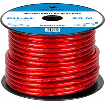 Cabletech Kabel do auta 8Ga OD6,7mm CU+AL 25m