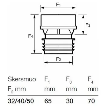 Vakuový ventil Wavin MiniVent, O 32-50 mm