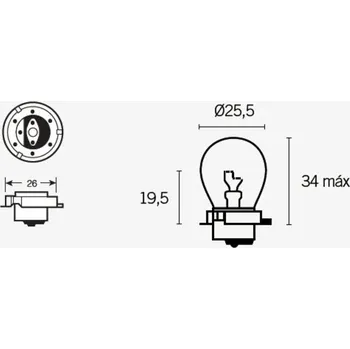 Elektroinstalace pro motocykl TECNIUM SB25 žárovky 12V 15W - x10 14674