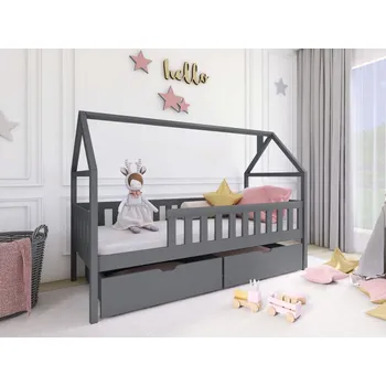 Postel Dětská postel Jundia, Rozměr postele: 80x200, Barva: šedá MIRJAN 5903211349485