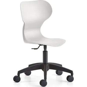 Židle BRIAN, na kolečkách, světle šedá