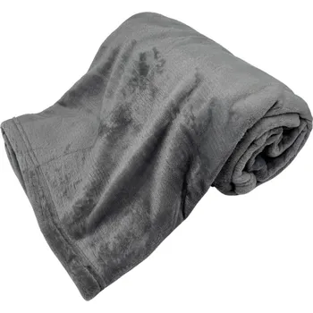 deka Home Elements Mikroflanelová deka, lesklá šedá Home Elements