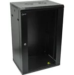 WS.6418.B - nástěnný, rozložený, 18U, 600 x 450, skleněné dveře