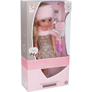 Panenka s kožíškem s efekty 35cm