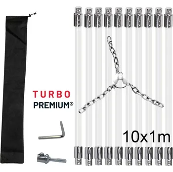 Čistič komínů Rotační kartáč čistič komínů s reťazovou hlavou - TURBO Premium® 10m