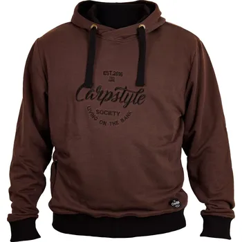 Rybářské oblečení CARPSTYLE Brown Forest Hoodie M