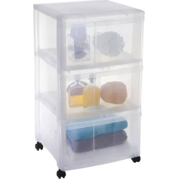 Úložný box SUNDIS Úložný box se 3 zásuvkami, transparentní, ORGAMIX MAXI