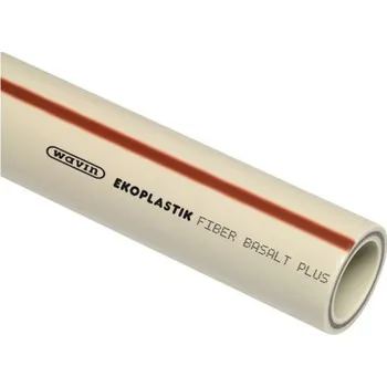 Vodovodní potrubí Wavin EKOPLASTIK FIBER BASALT PLUS S 3,2 trubka 40x5,5mm, 3000mm, v tyčích, svařovací, voda, PP-RCT, šedá