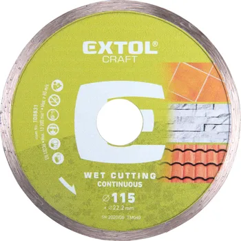 Řezný kotouč Extol Craft 108831 Kotouč diamantový řezný 115mm celoobvodový - mokré řezání